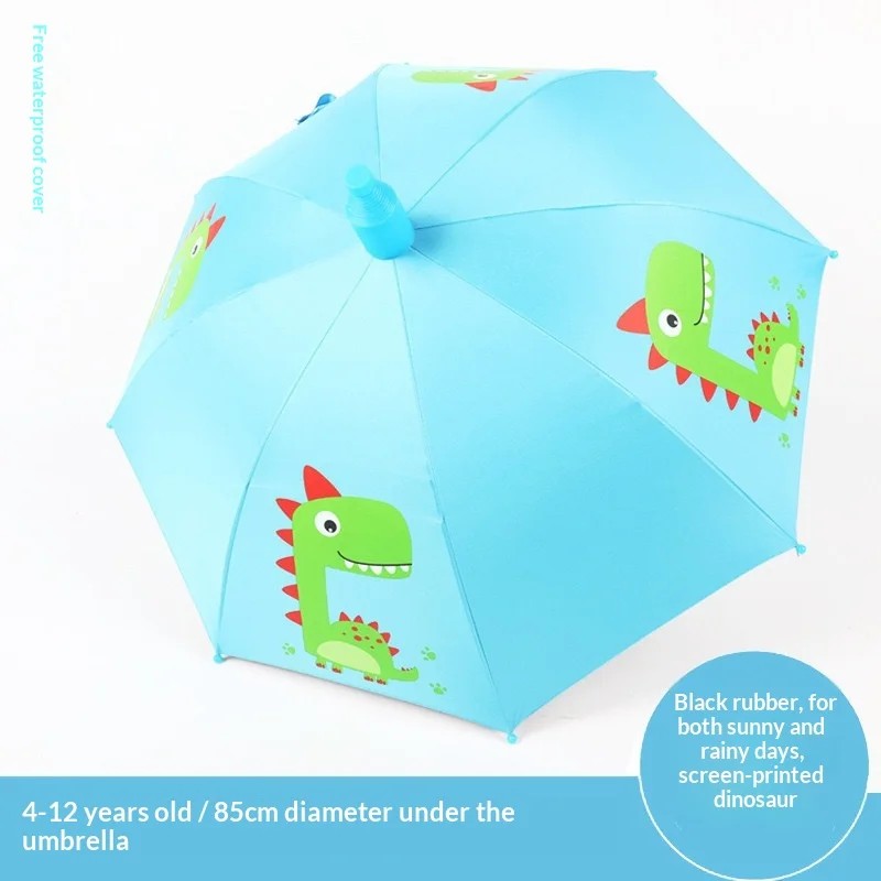 Cute Ultra-light Automatic Safety Collision Cloth Children's Umbrella Boys Girls Primary School Students