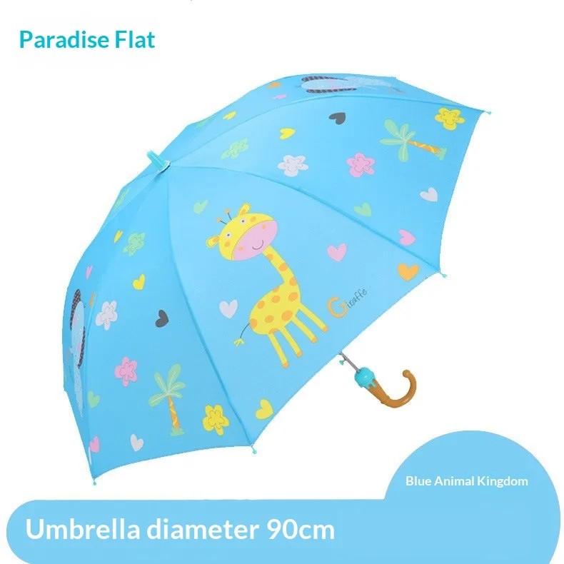 Paradise Umbrella Cartoon Long Handled Advertising Gift Cute Unisex Primary School Students' Sun Protective Dual Use Umbrella