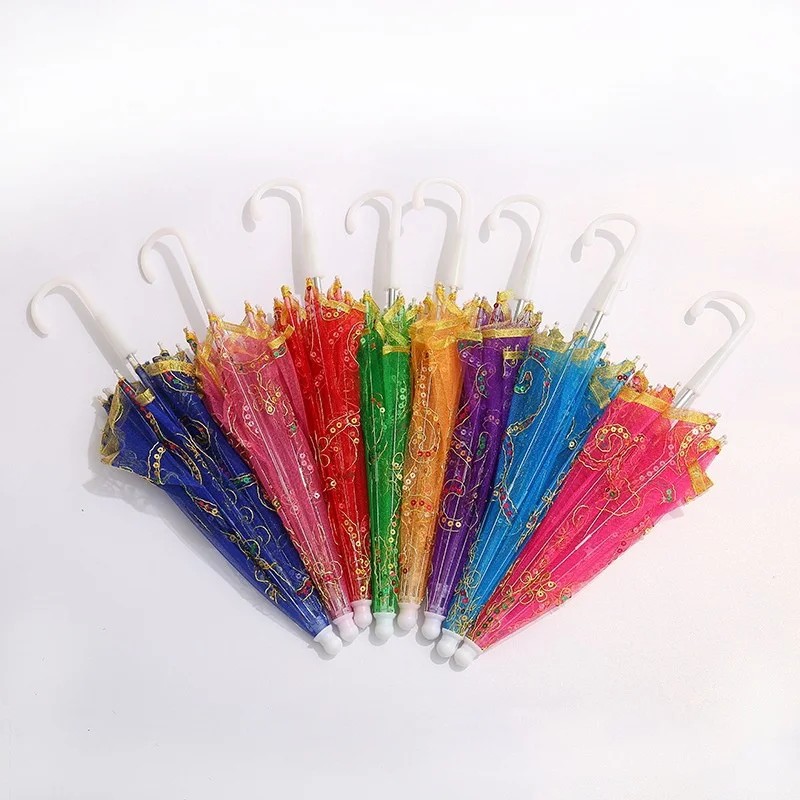 Miniature Ethnic Craft Lace 190T Nylon Fabric Umbrella Decorative Photo Studio Prop Dance Souvenir Scenic Spots Travel