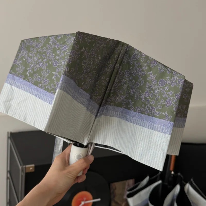 Highly Stylish Paper Floral Print Umbrella for Home Suitable for Sunny Rainy Days Girls Sun protection Compact Portable