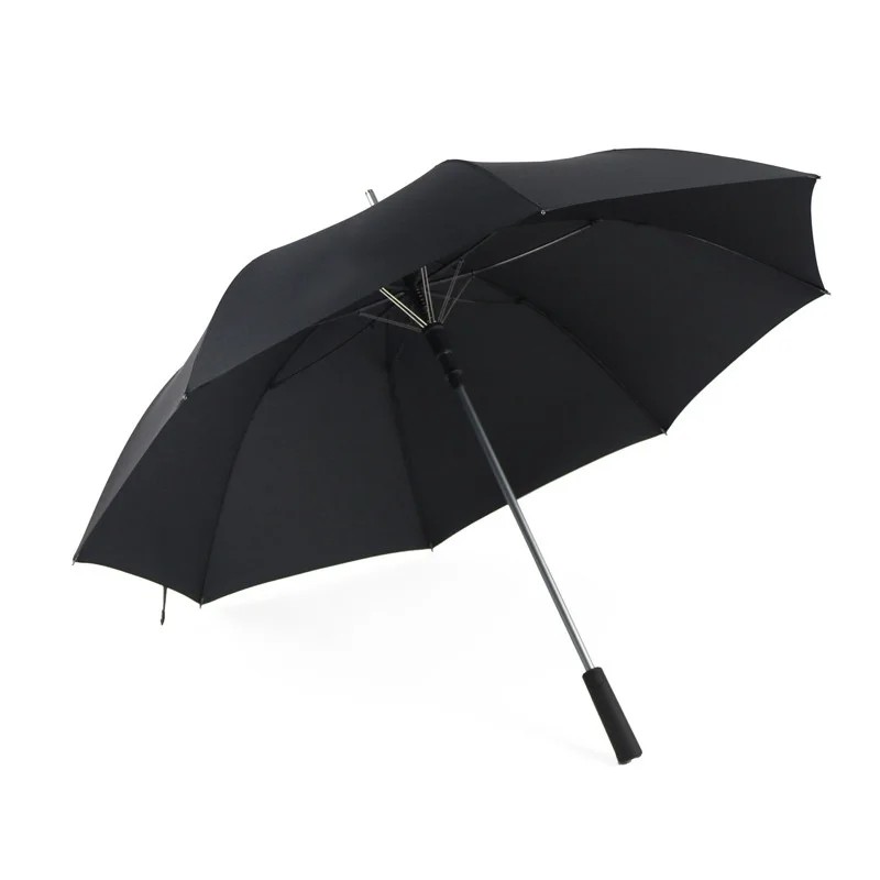 High End Custom Long Handled Advertising Golf Gift Umbrella Aluminum Alloy Double Person Men's Large Custom Logo Automatic